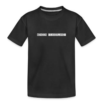 Menden (Sauerland) Flughafentafel - Kinder Premium Bio T-Shirt - Schwarz - Vorne