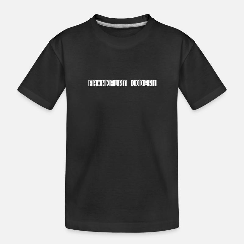 Frankfurt (Oder) Flughafentafel - Kinder Premium Bio T-Shirt - Schwarz