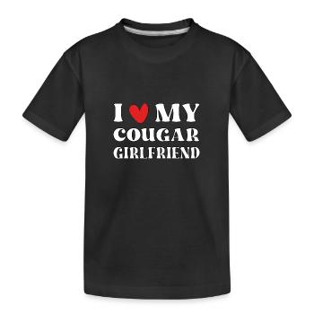 J’aime ma copine cougar chaude - T-shirt bio Premium Enfant - noir - Devant