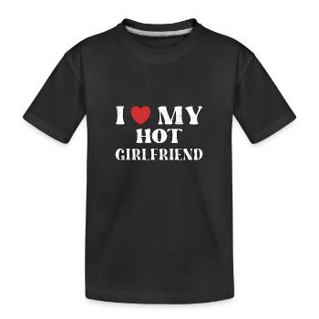 J’aime ma copine chaude - T-shirt bio Premium Enfant - noir - Devant