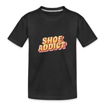 Accro à la chaussure - Schuh Süchtige - T-shirt bio Premium Enfant - noir - Devant