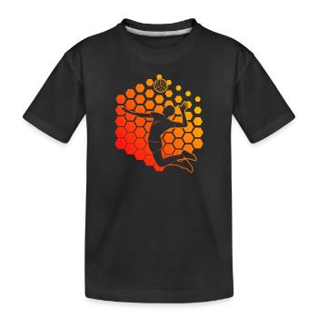 Volleyballspielen Herren Beach Volley Volley - Kinder Premium Bio T-Shirt - Schwarz - Vorne