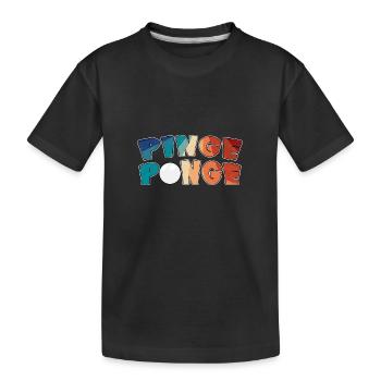 Tennis de table Pinge Ponge Joueur de tennis de table - T-shirt bio Premium Enfant - noir - Devant