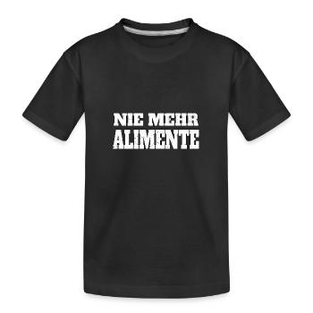 No more alimony - Kids' Premium Organic T-Shirt - black - Front