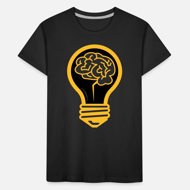 Light bulb with a brain Kids' Premium Organic T-Shirt