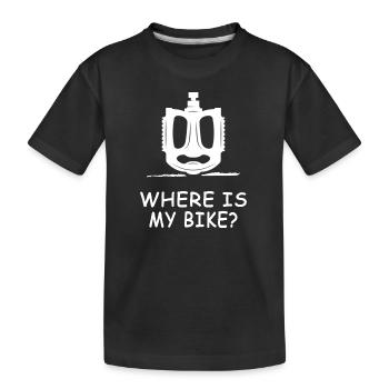 Vélo Cycliste « Bike-Face » Pédales de vélo - T-shirt bio Premium Enfant - noir - Devant