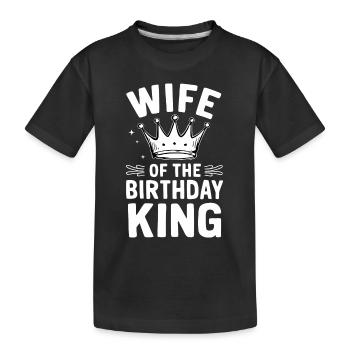 Frau Ehefrau Partnerin Familie Verheiratet - Kinder Premium Bio T-Shirt - Schwarz - Vorne