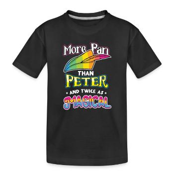 More Than Peter And Twice As Magical LGBT Gift - Kids' Premium Organic T-Shirt - black - Front