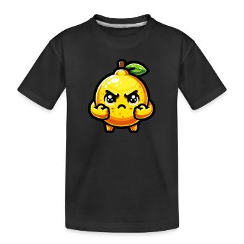 Wütende Zitrone - Kinder Premium Bio T-Shirt - Schwarz - Vorne