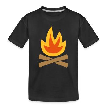 Lagerfeuer - Kinder Premium Bio T-Shirt - Schwarz - Vorne