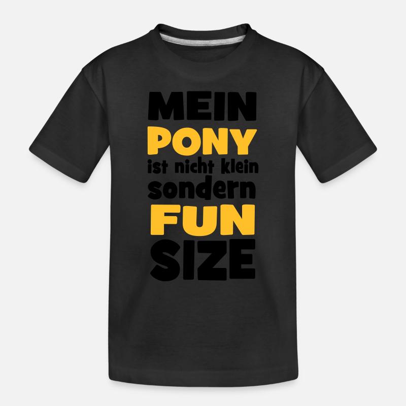 Pony - Kinder Premium Bio T-Shirt - Schwarz