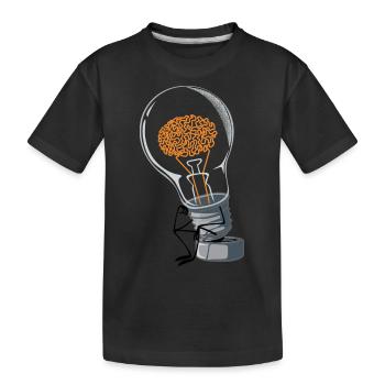 le penseur - T-shirt bio Premium Enfant - noir - Devant
