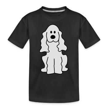 Cocker Spaniel - Kinder Premium Bio T-Shirt - Schwarz - Vorne