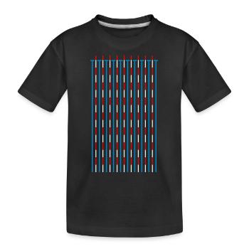 Schwimmbecken Wassersport Swimmingpool Pop-Art Fun - Kinder Premium Bio T-Shirt - Schwarz - Vorne