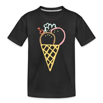 ICE CREAM ETE - T-shirt bio Premium Enfant - noir - Devant