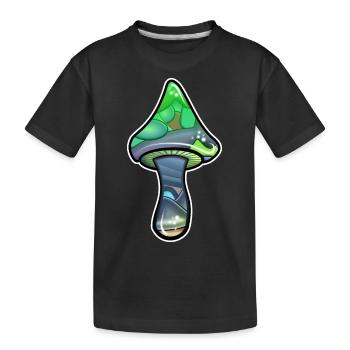 magic mushroom - Kids' Premium Organic T-Shirt - black - Front