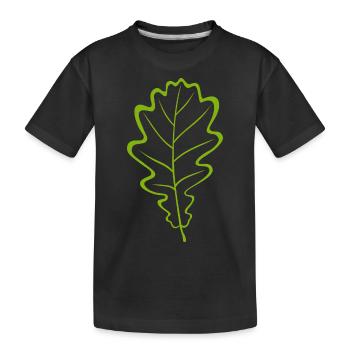 Eiche 2 - Kinder Premium Bio T-Shirt - Schwarz - Vorne