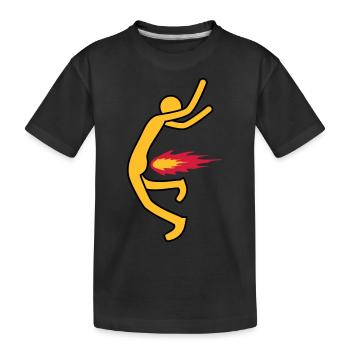 Fire Fart - Kinder Premium Bio T-Shirt - Schwarz - Vorne