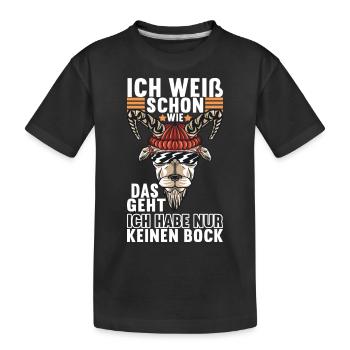 Lustige Sprüche Witzige Sprüche - Kinder Premium Bio T-Shirt - Schwarz - Vorne