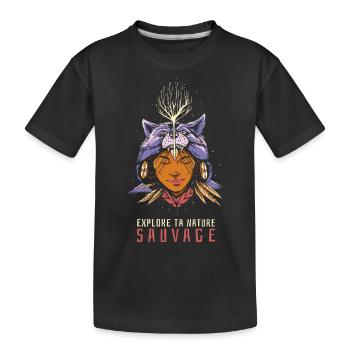 Frauen Natur spirituell Frauen Natur spirituell Ge - Kinder Premium Bio T-Shirt - Schwarz - Vorne