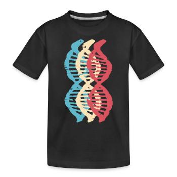 Science Biologie rétro ADN Génétique Motif 3 - T-shirt bio Premium Enfant - noir - Devant