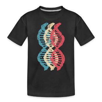 Science Biologie rétro ADN Génétique Motif 3 - T-shirt bio Premium Enfant - noir - Devant