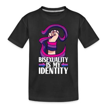 LGBTQ Bisexual - Kids' Premium Organic T-Shirt - black - Front