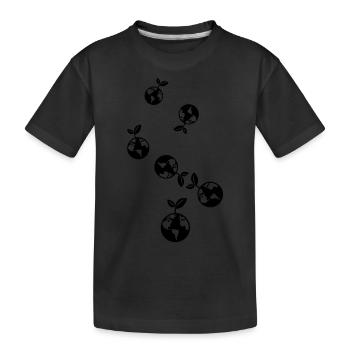 Planet Erde - Kinder Premium Bio T-Shirt - Schwarz - Vorne