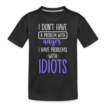 Idiots Drôle Drôle - T-shirt bio Premium Enfant - noir - Devant