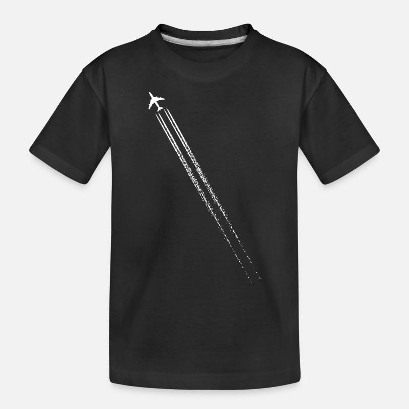 Flugzeug - Kinder Premium Bio T-Shirt - Schwarz