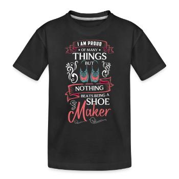 Schuhmacher Beruf Stiefel Arbeiten - Kinder Premium Bio T-Shirt - Schwarz - Vorne