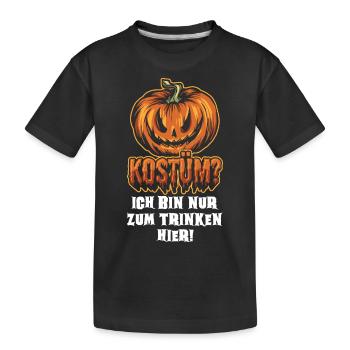 Halloween Kürbis | Halloween Kostüm Spruch - Kinder Premium Bio T-Shirt - Schwarz - Vorne