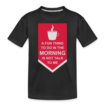 ne me parle pas - T-shirt bio Premium Enfant - noir - Devant