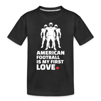 Ich Liebe Den Amerikanischen Fußball Stylish - Kinder Premium Bio T-Shirt - Schwarz - Vorne