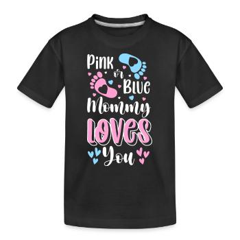 Babybauch Mutter Mama - Kinder Premium Bio T-Shirt - Schwarz - Vorne