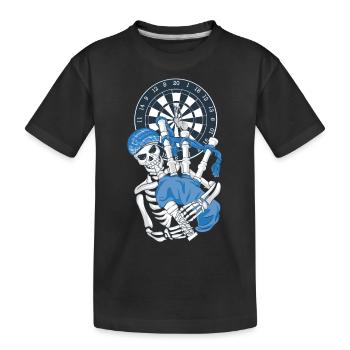 Joueur écossais de fléchettes Bag Pipe - T-shirt bio Premium Enfant - noir - Devant