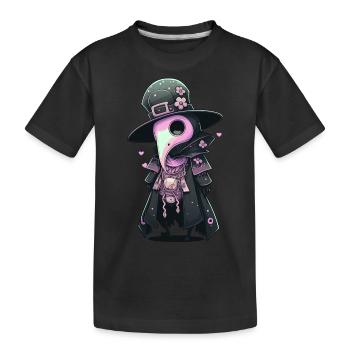 Pestarzt mit Herzen - Kinder Premium Bio T-Shirt - Schwarz - Vorne