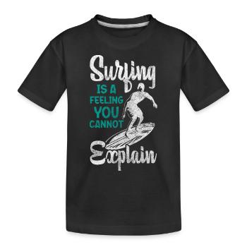 Sports nautiques Surfergirl Sport Cool - T-shirt bio Premium Enfant - noir - Devant
