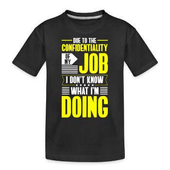 Artisanat Travail Père Humour - T-shirt bio Premium Enfant - noir - Devant