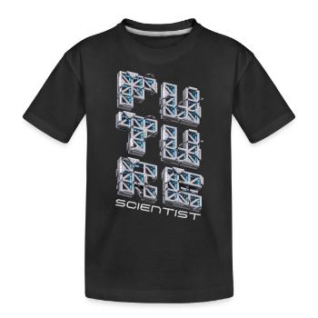 Wissenschaftler, 3D futuristisch, Zukunft Sci Fi - Kinder Premium Bio T-Shirt - Schwarz - Vorne