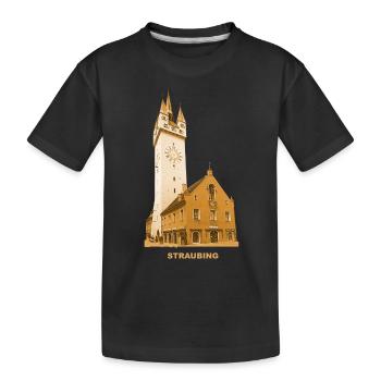 Straubing Town Hall Lower Bavaria East Bavaria - Kids' Premium Organic T-Shirt - black - Front