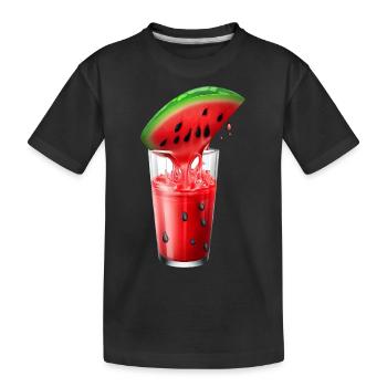Pastèque juteuse dans un bocal - T-shirt bio Premium Enfant - noir - Devant