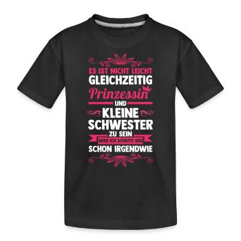 Geschwister Schwestern Schwester - Kinder Premium Bio T-Shirt - Schwarz - Vorne