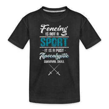 Fencing, combat, sport fencing - Kids' Premium Organic T-Shirt - black - Front