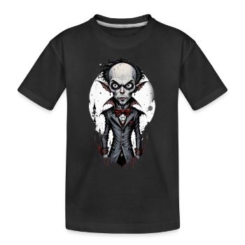 un vampire souriant 12 - T-shirt bio Premium Enfant - noir - Devant
