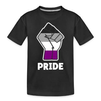 Stolz Asexuelle Stolz Faust Design für Equality - Kinder Premium Bio T-Shirt - Schwarz - Vorne