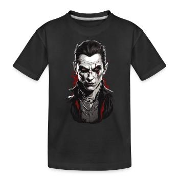 Vampire Night Sanglant Halloween Horreur Illustration - T-shirt bio Premium Enfant - noir - Devant