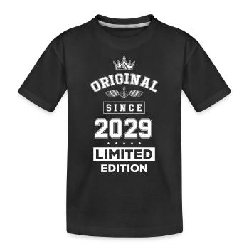 2029 limited edition birthday - Kids' Premium Organic T-Shirt - black - Front