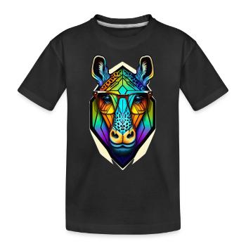 Zebra - Kids' Premium Organic T-Shirt - black - Front