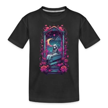 Cimetière gothique néon Design occulte - T-shirt bio Premium Enfant - noir - Devant
